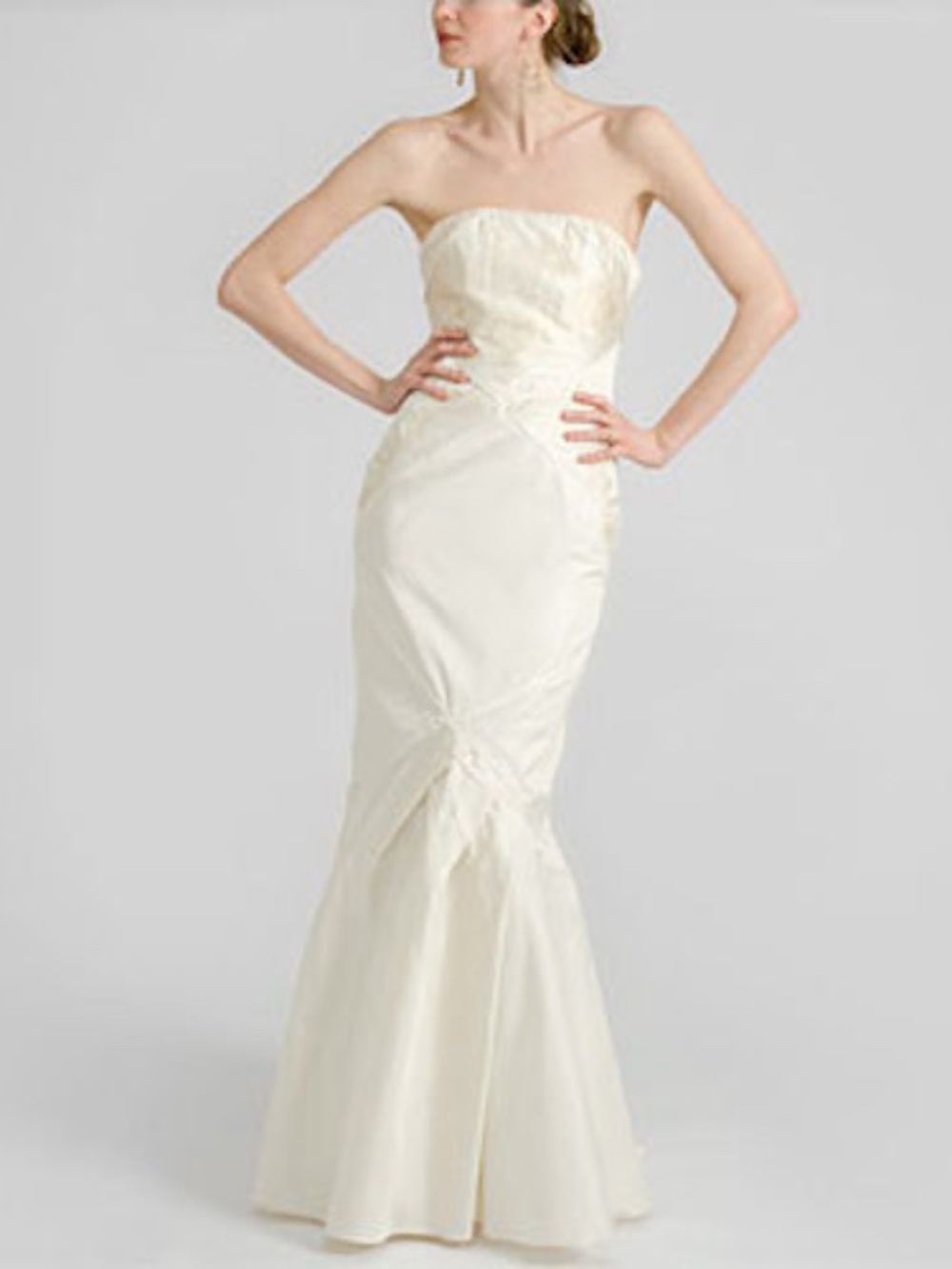 NICOLE MILLER SILK FLORAL EMBROIDERY WEDDING BRIDAL GOWN DRESS $3080 OA0005